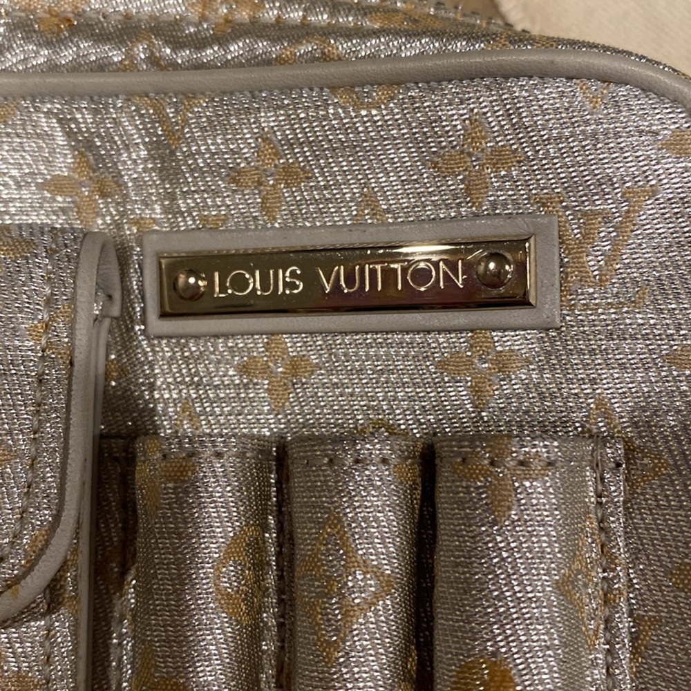 Authentic Louis Vuitton Mini Lin Silver Gold Monogram Bag, Dust Bag Incl. - Picture 10 of 13
